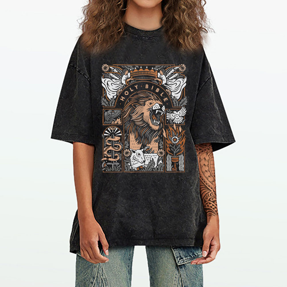 Holy Bible Christian Washed T-Shirt