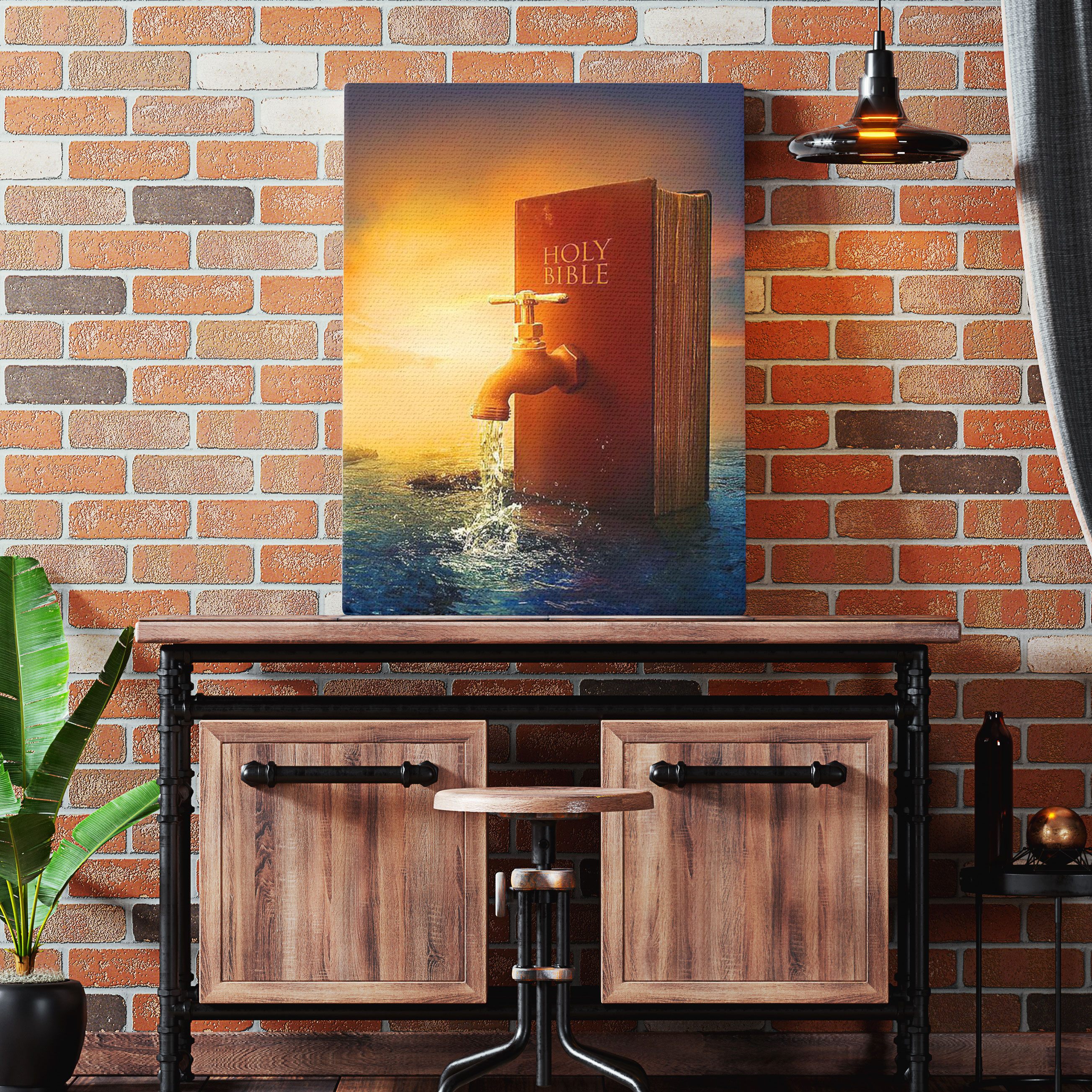 Holy Bible Encouraging Christian Canvas Wall Art