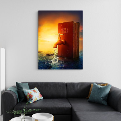 Holy Bible Encouraging Christian Canvas Wall Art
