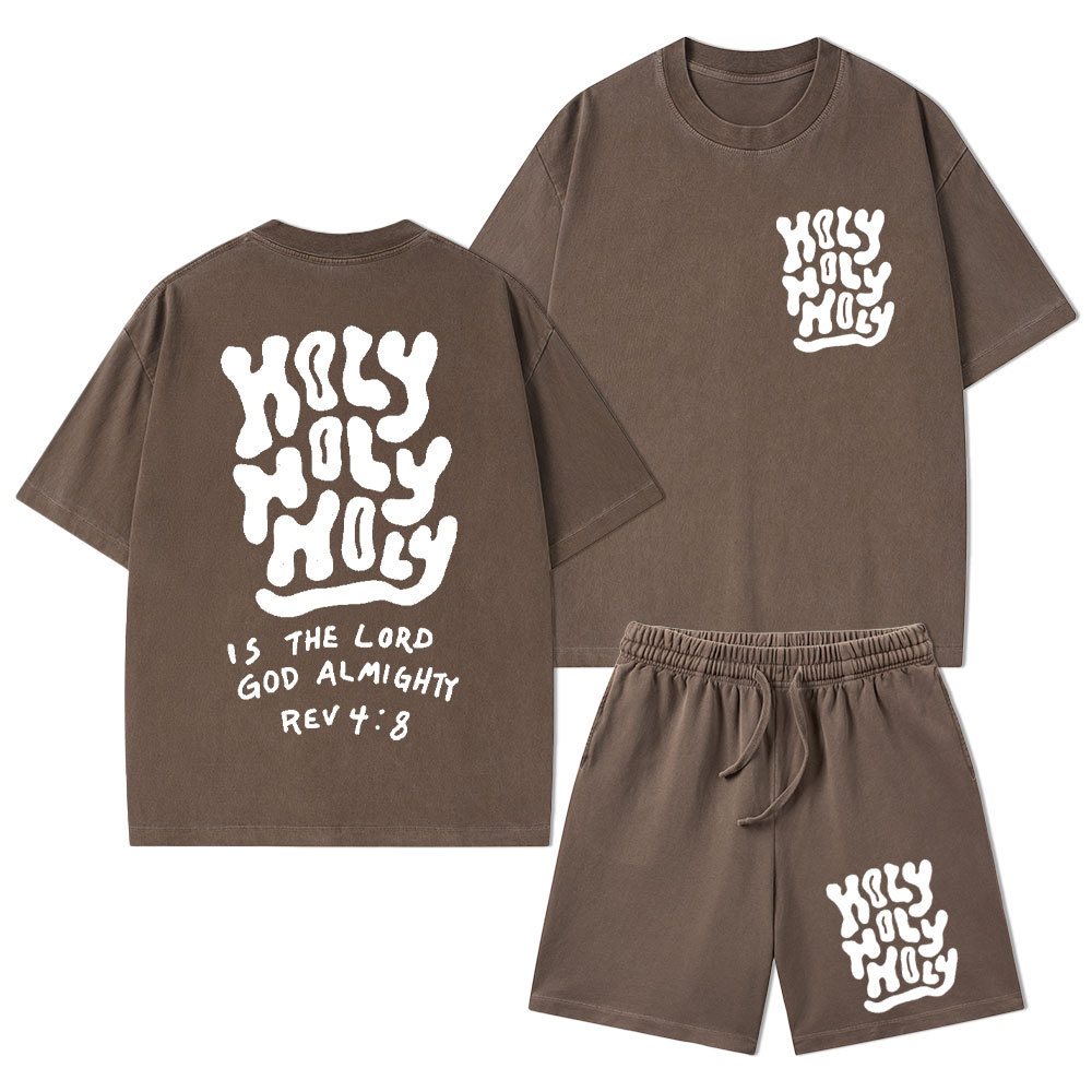 Holy Christian Washed T-Shirt & Shorts