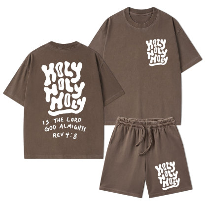 Holy Christian Washed T-Shirt & Shorts