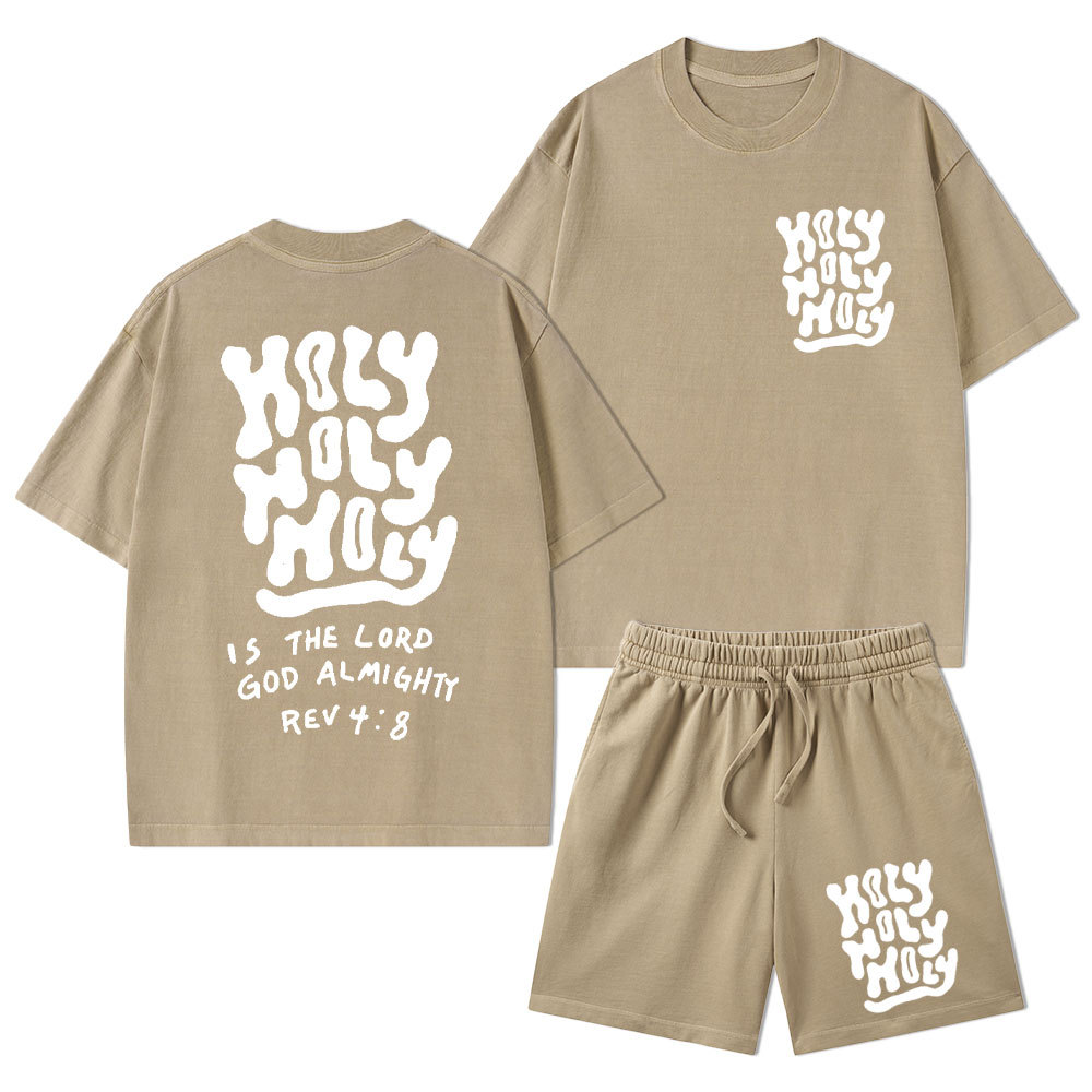 Holy Christian Washed T-Shirt & Shorts