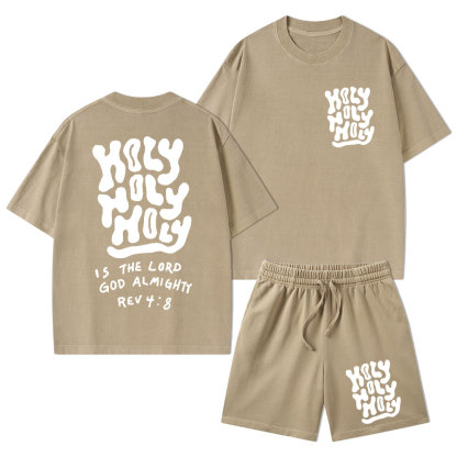 Holy Christian Washed T-Shirt & Shorts