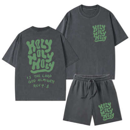 Holy Christian Washed T-Shirt & Shorts