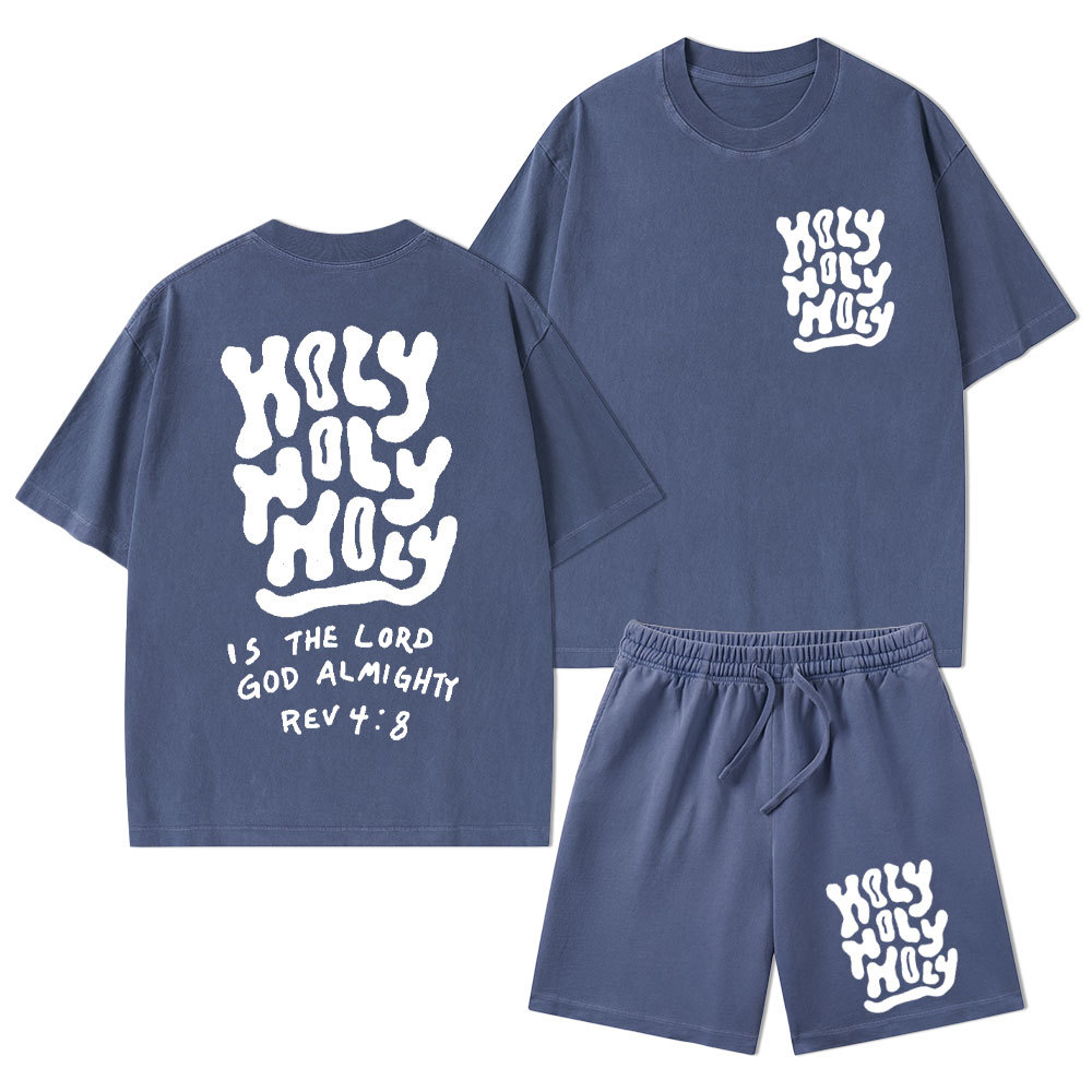 Holy Christian Washed T-Shirt & Shorts
