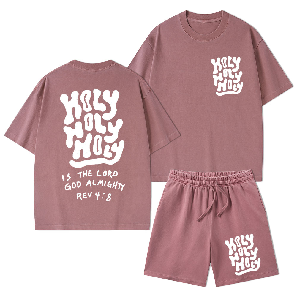 Holy Christian Washed T-Shirt & Shorts
