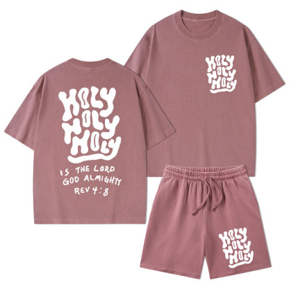 Holy Christian Washed T-Shirt & Shorts