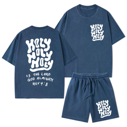 Holy Christian Washed T-Shirt & Shorts