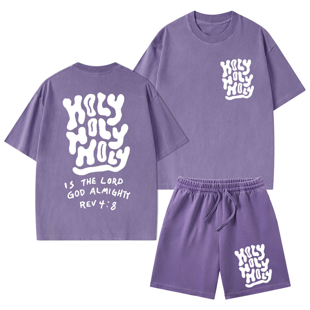 Holy Christian Washed T-Shirt & Shorts
