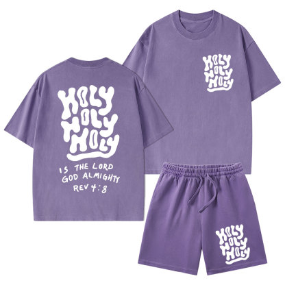 Holy Christian Washed T-Shirt & Shorts