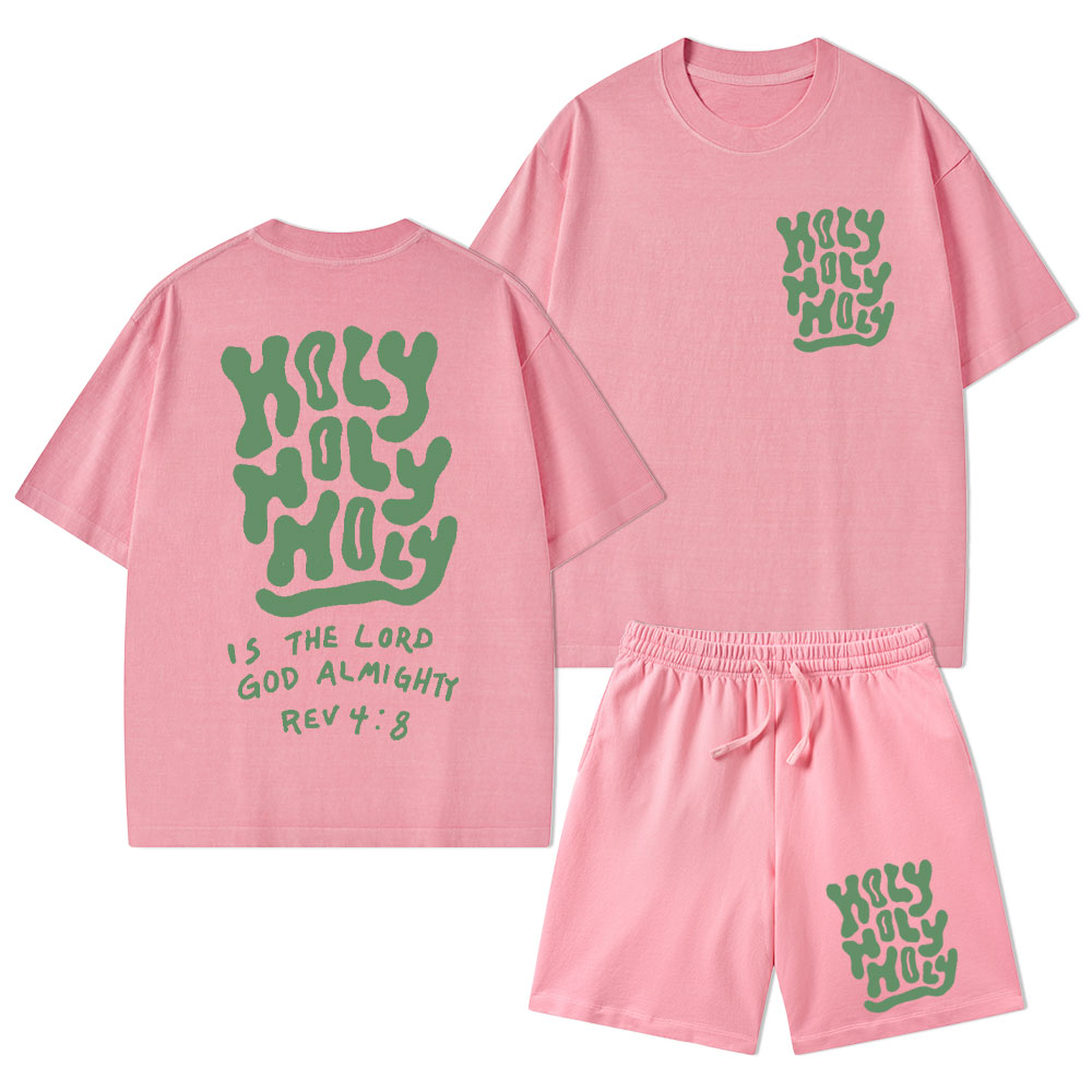 Holy Christian Washed T-Shirt & Shorts