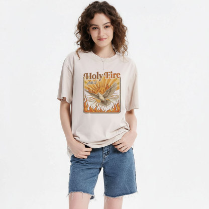 Holy Fire Christian Washed T-Shirt