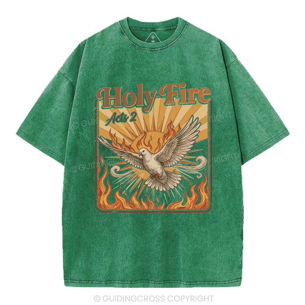 Holy Fire Christian Washed T-Shirt