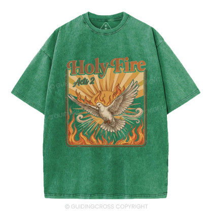 Holy Fire Christian Washed T-Shirt