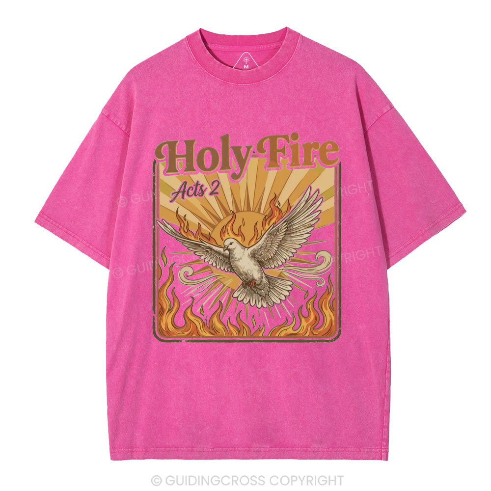 Holy Fire Christian Washed T-Shirt