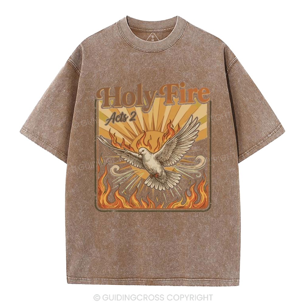 Holy Fire Christian Washed T-Shirt