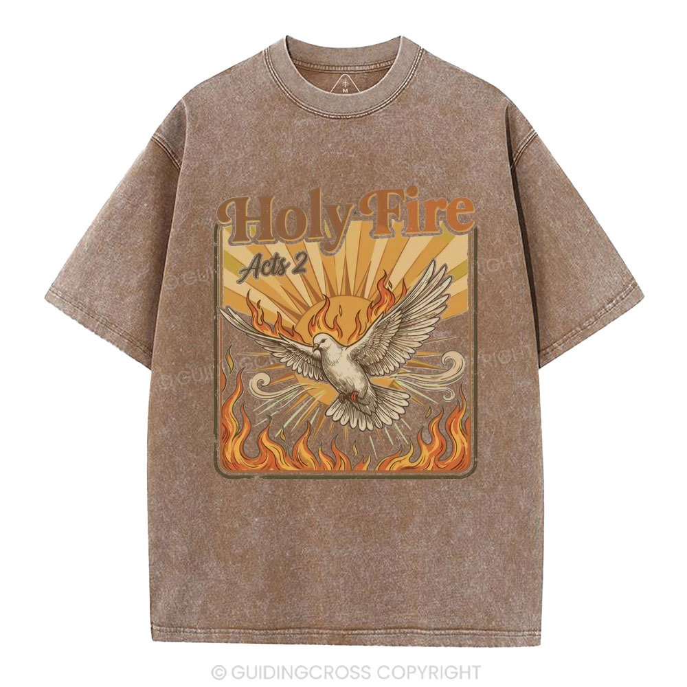 Holy Fire Christian Washed T-Shirt
