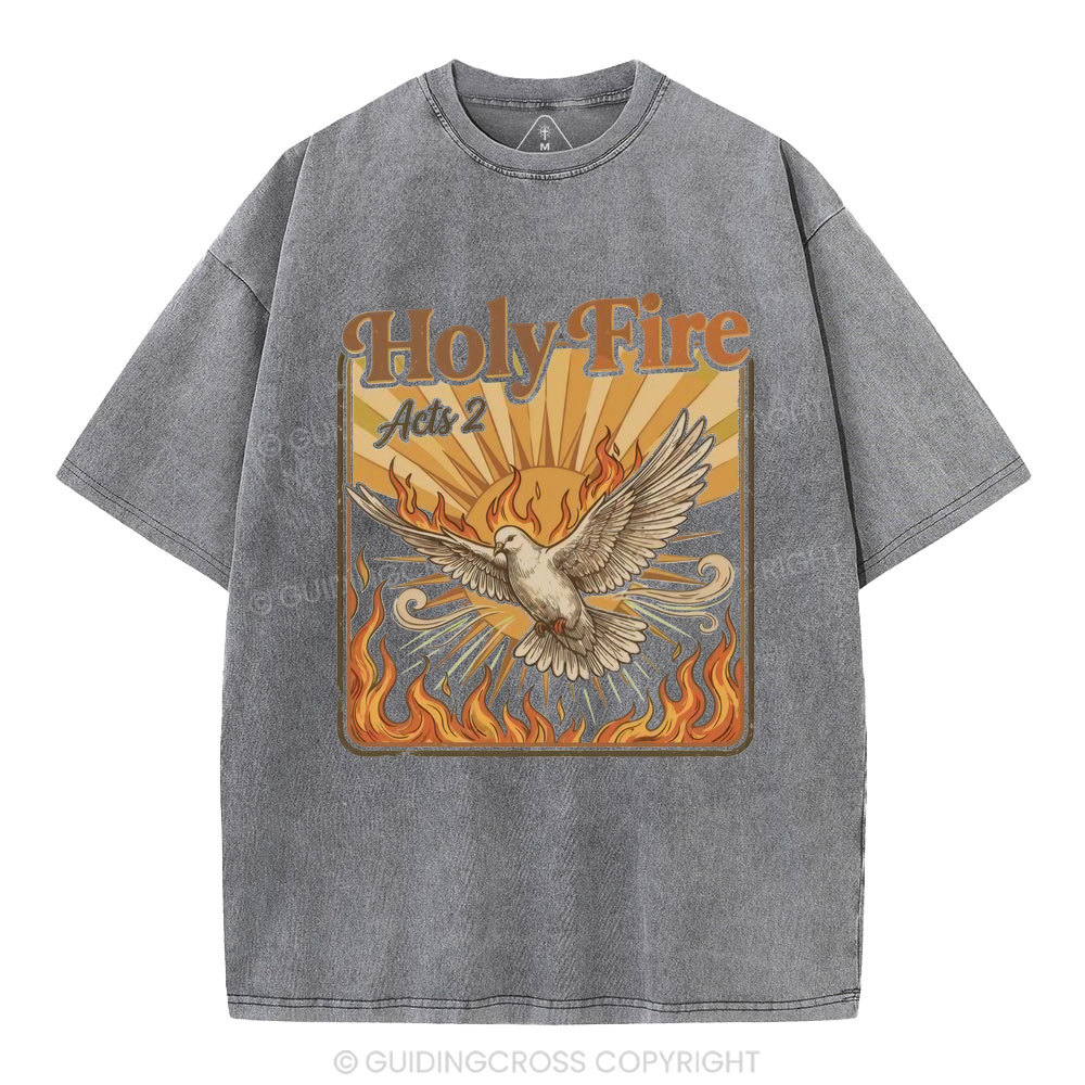 Holy Fire Christian Washed T-Shirt