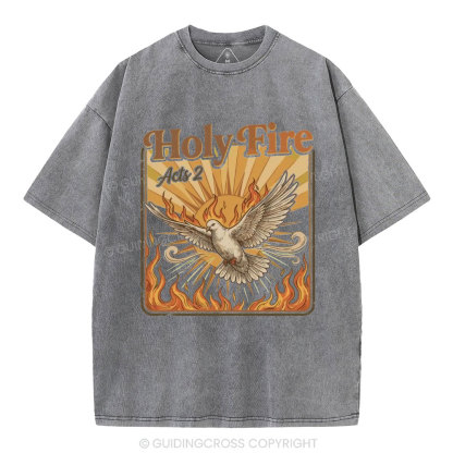 Holy Fire Christian Washed T-Shirt