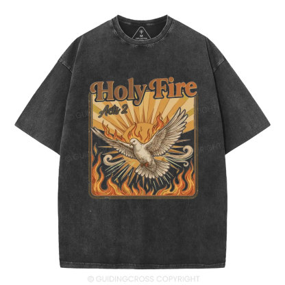 Holy Fire Christian Washed T-Shirt