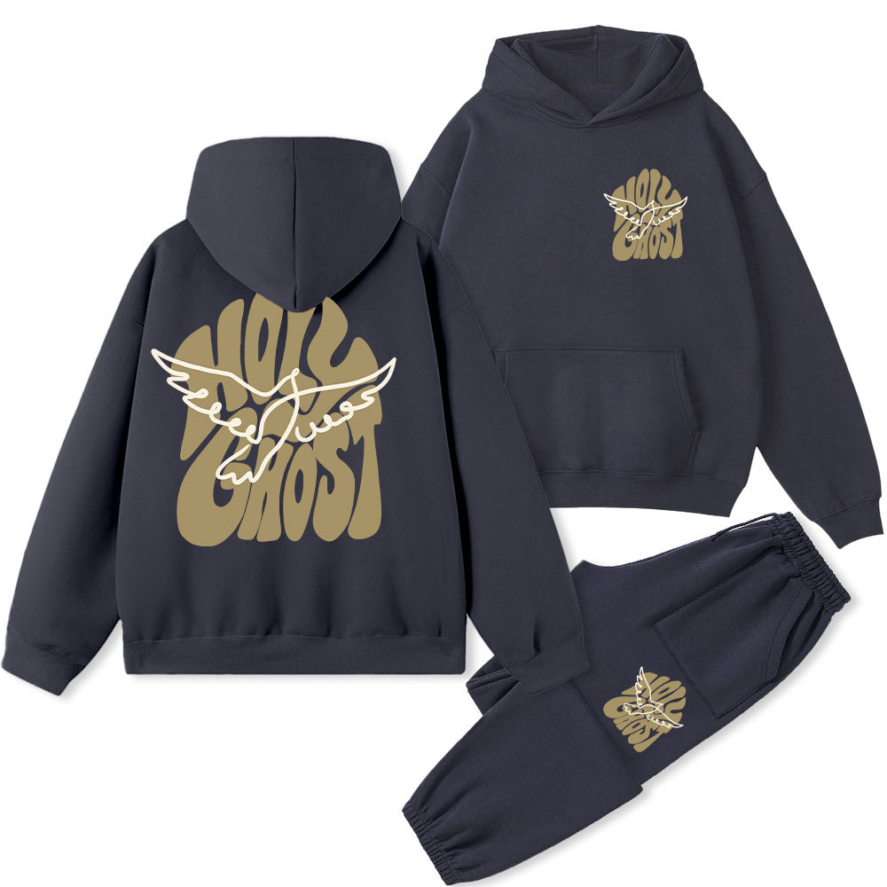 Holy Ghost Christian Fleece Hoodie Set
