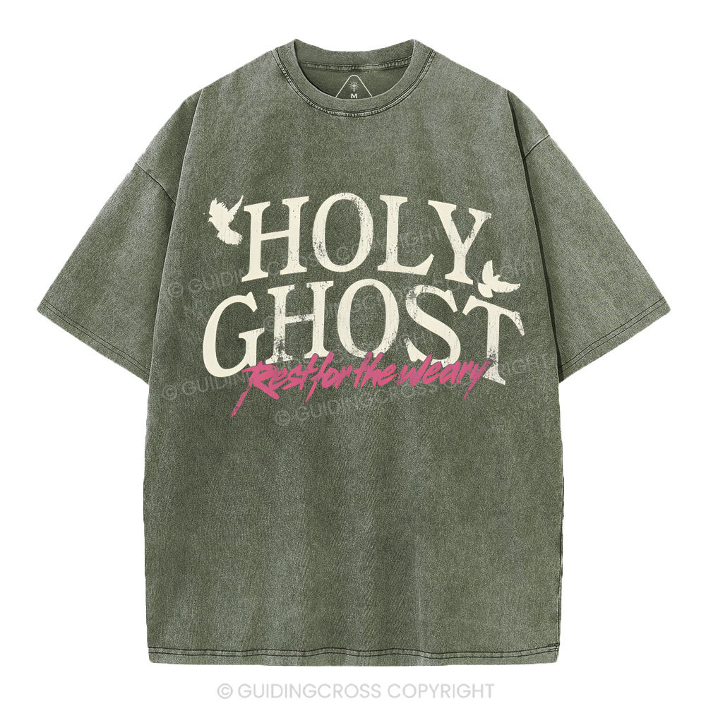 Holy Ghost Christian Washed T-Shirt