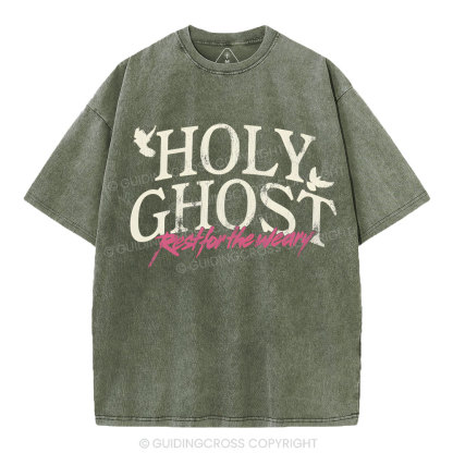 Holy Ghost Christian Washed T-Shirt
