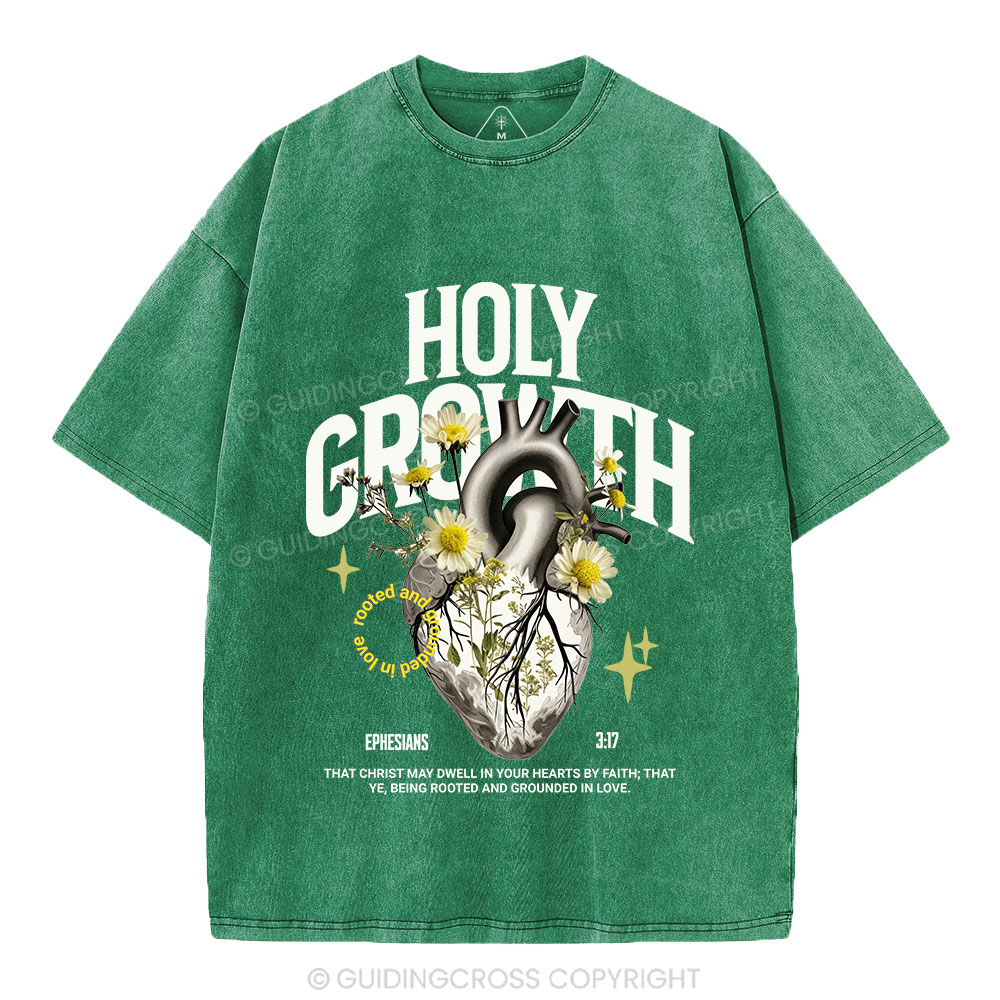 Holy Growth Christian Washed T-Shirt