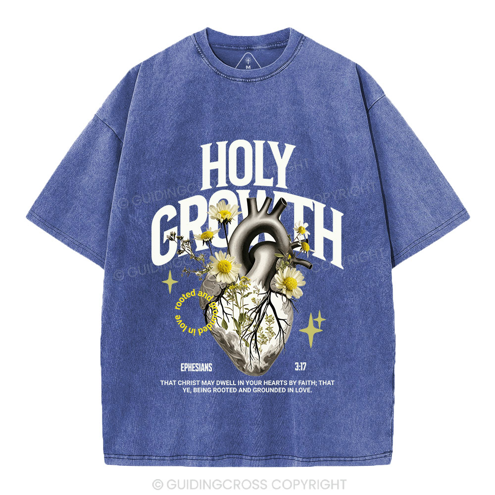 Holy Growth Christian Washed T-Shirt