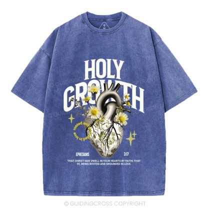 Holy Growth Christian Washed T-Shirt
