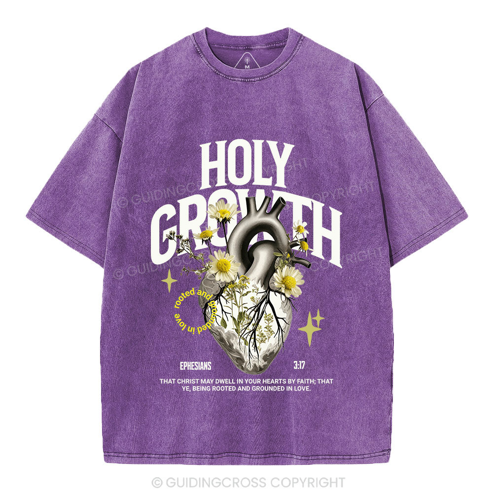 Holy Growth Christian Washed T-Shirt