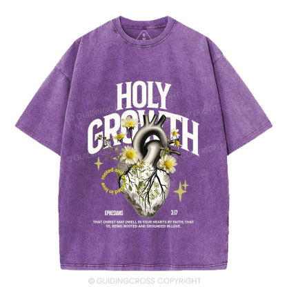 Holy Growth Christian Washed T-Shirt