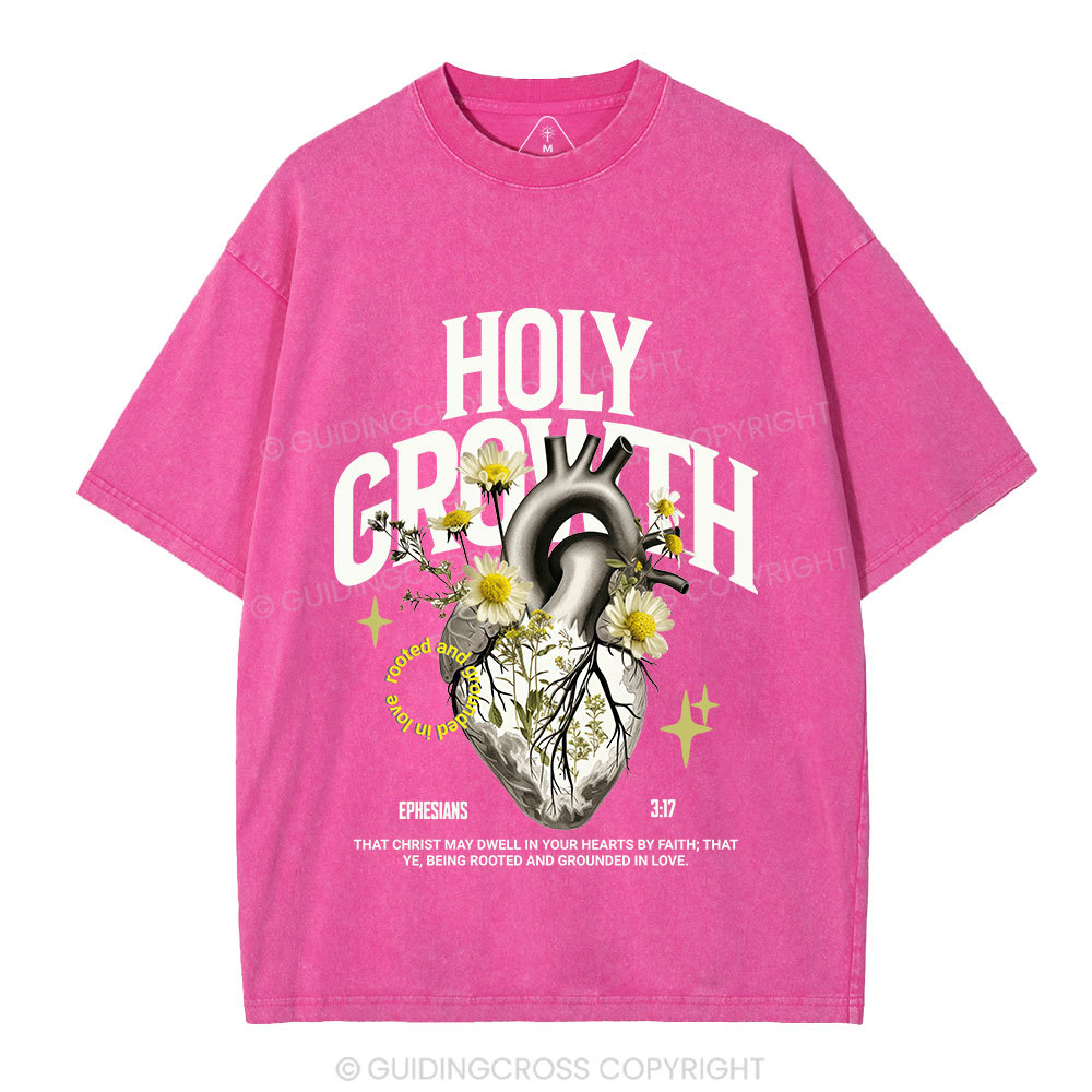 Holy Growth Christian Washed T-Shirt