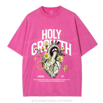 Holy Growth Christian Washed T-Shirt