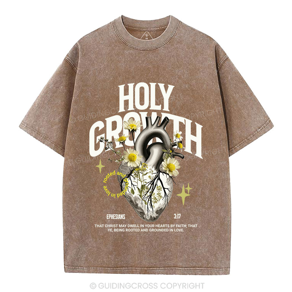 Holy Growth Christian Washed T-Shirt