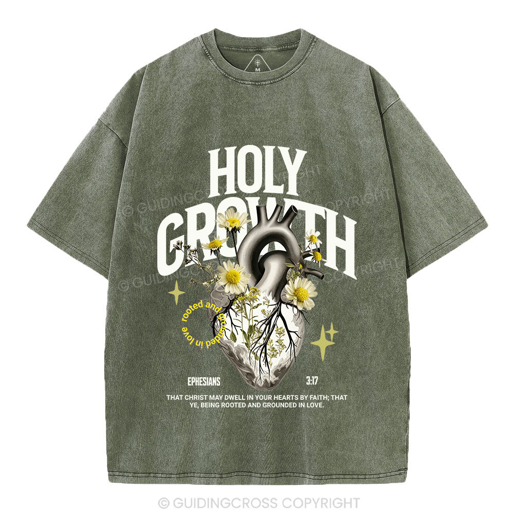 Holy Growth Christian Washed T-Shirt