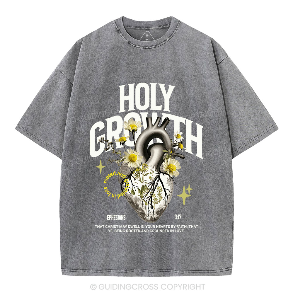 Holy Growth Christian Washed T-Shirt