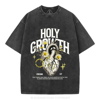 Holy Growth Christian Washed T-Shirt