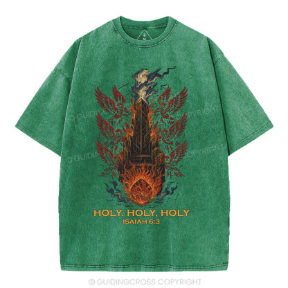 Holy Holy Holy Christian Washed T-Shirt