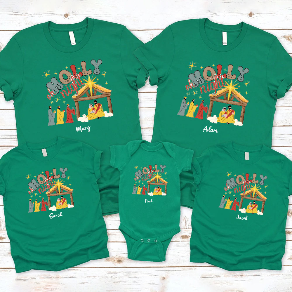 A Thrill Of Hope The Weary World Rejoice Christmas Family Matching Shirts Sale - GuidingCross