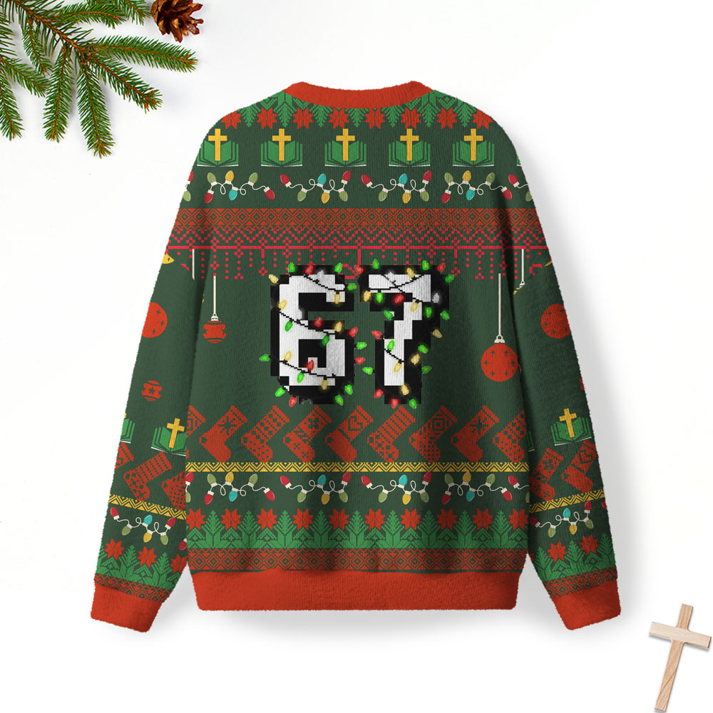 Holy Number 67 Christian Lightweight Sweater
