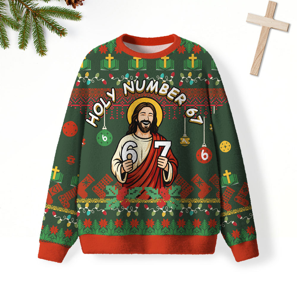 Holy Number 67 Christian Lightweight Sweater