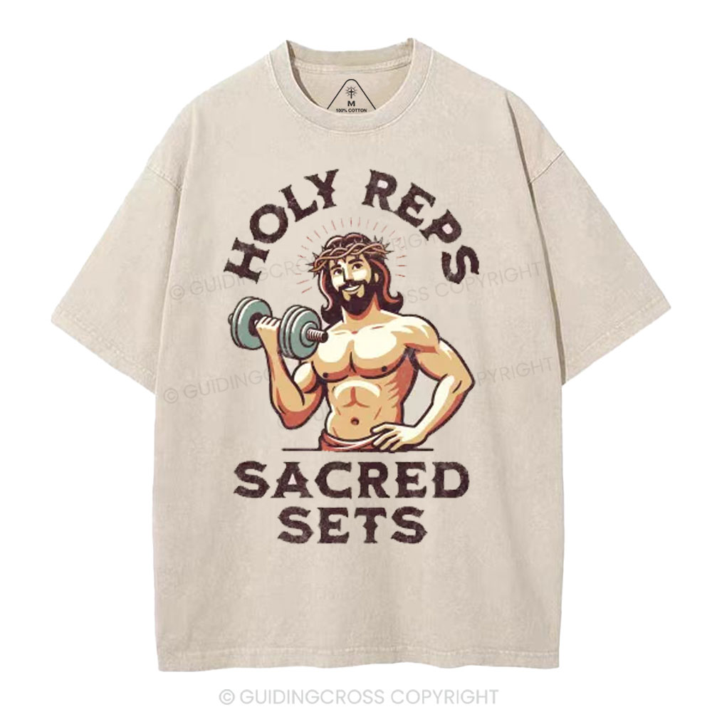 Holy Reps & Sacred Sets Christian Washed T-Shirt