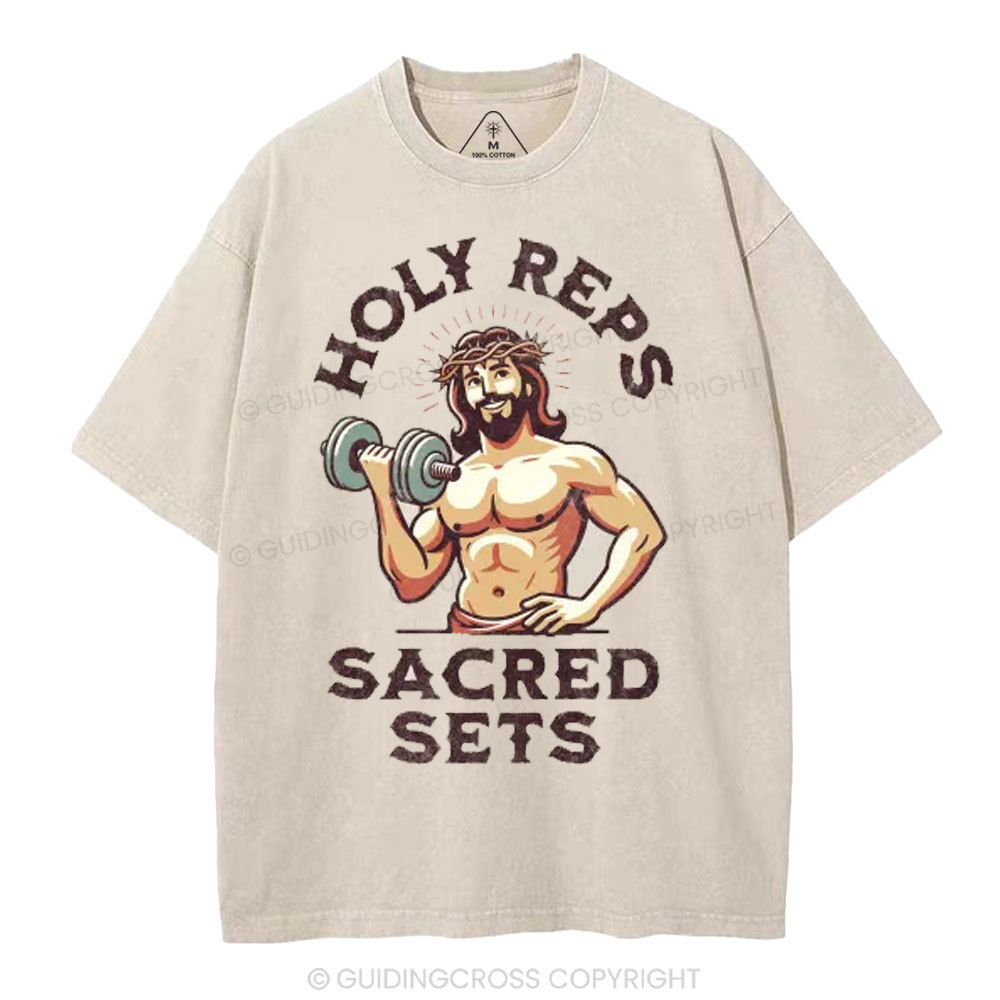 Holy Reps & Sacred Sets Christian Washed T-Shirt