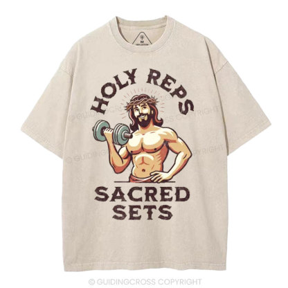 Holy Reps & Sacred Sets Christian Washed T-Shirt