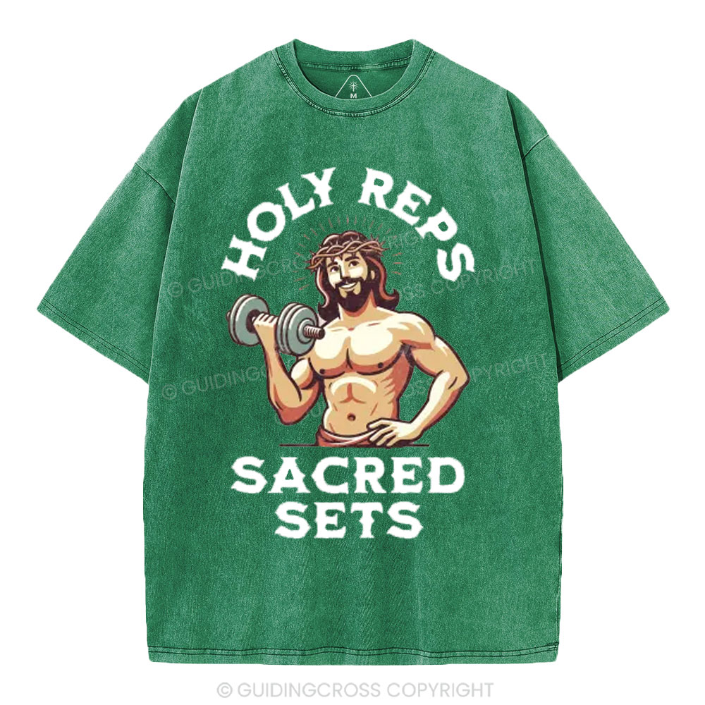 Holy Reps & Sacred Sets Christian Washed T-Shirt