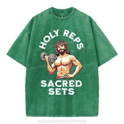Holy Reps & Sacred Sets Christian Washed T-Shirt