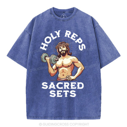 Holy Reps & Sacred Sets Christian Washed T-Shirt
