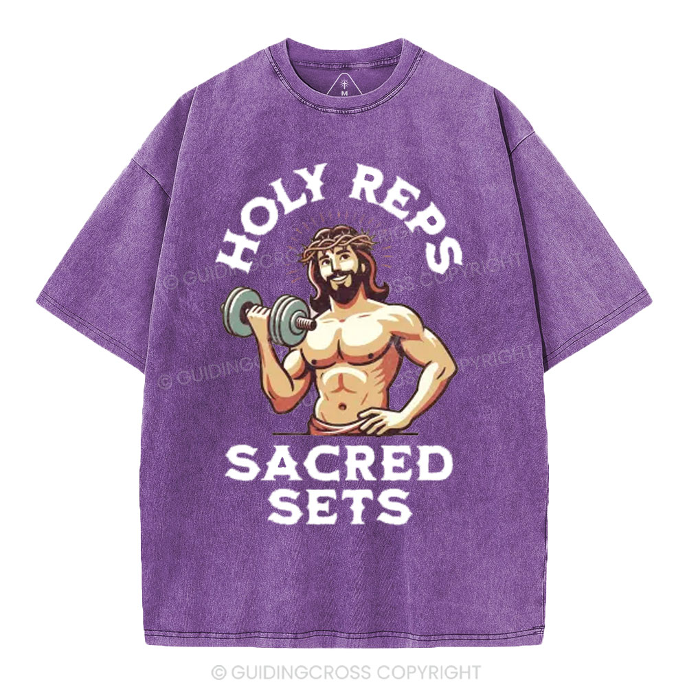 Holy Reps & Sacred Sets Christian Washed T-Shirt