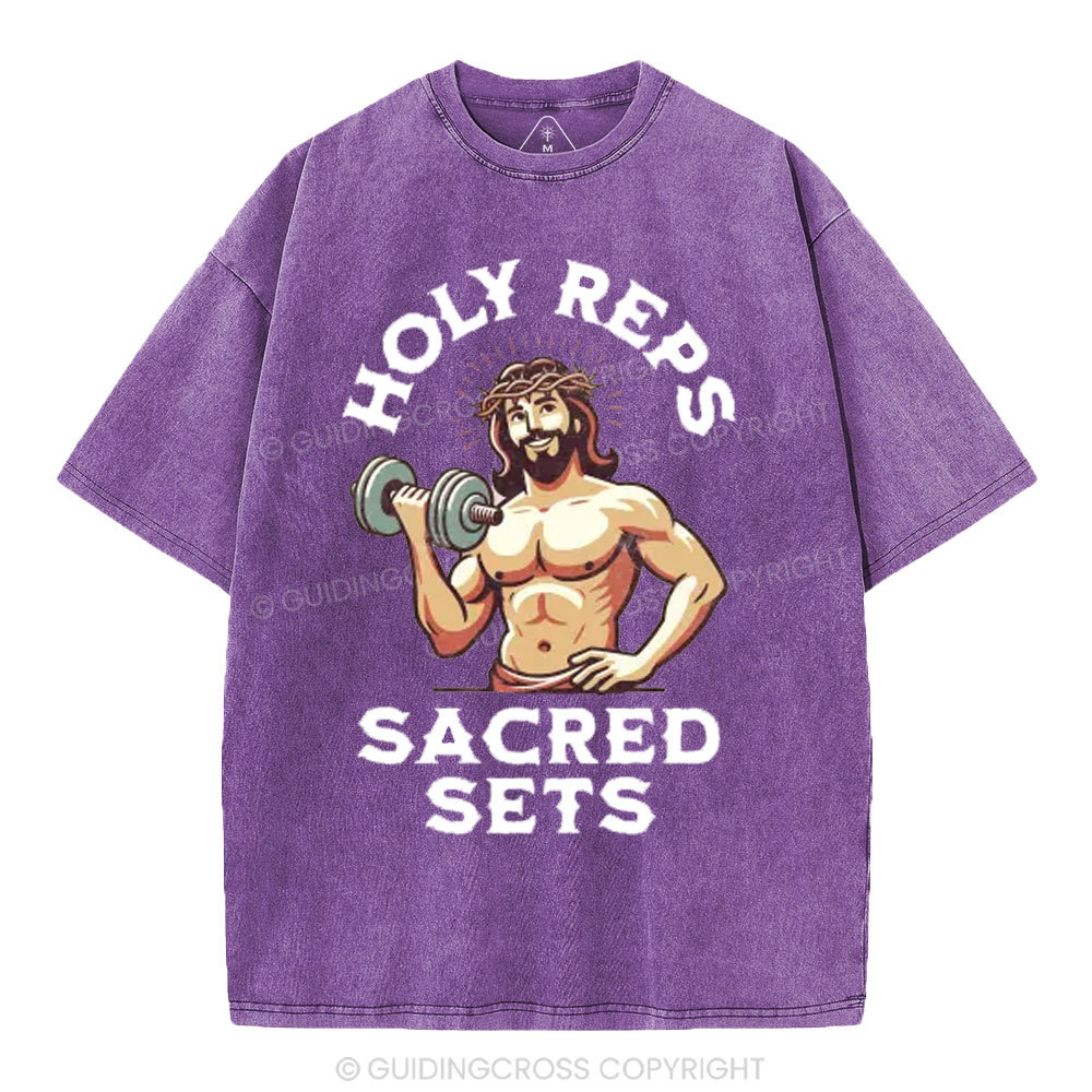 Holy Reps & Sacred Sets Christian Washed T-Shirt